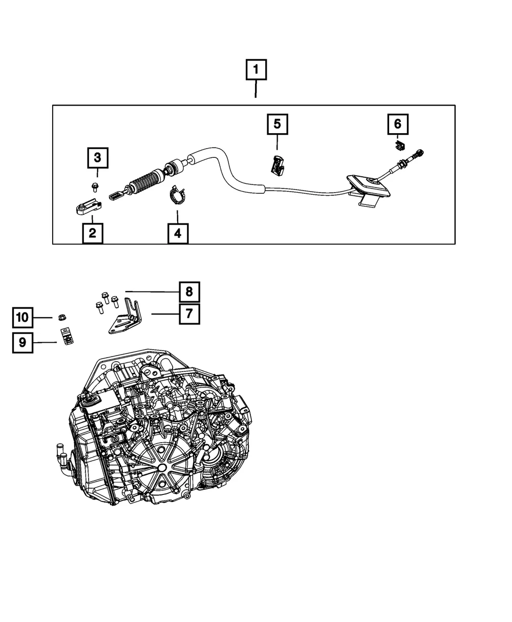Gearshift Control Cable - Mopar (68078055AG) - view 9