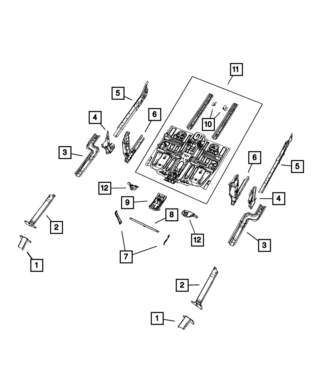 Torque Box Panel, Right - Mopar (68081876ab)