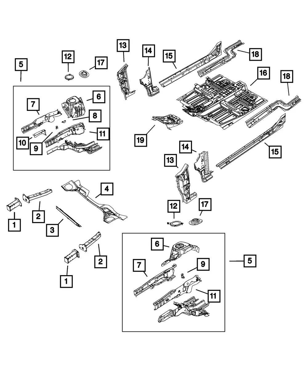 Frame Side Rail, Right - Mopar (68081908ag)