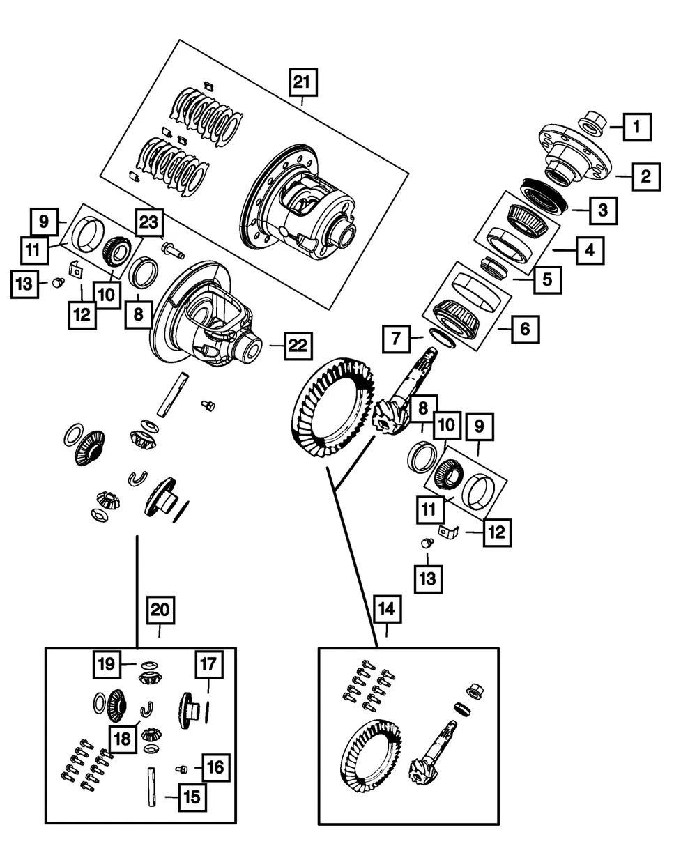 Ring And Pinion Gear Kit - Mopar (68088162ae)