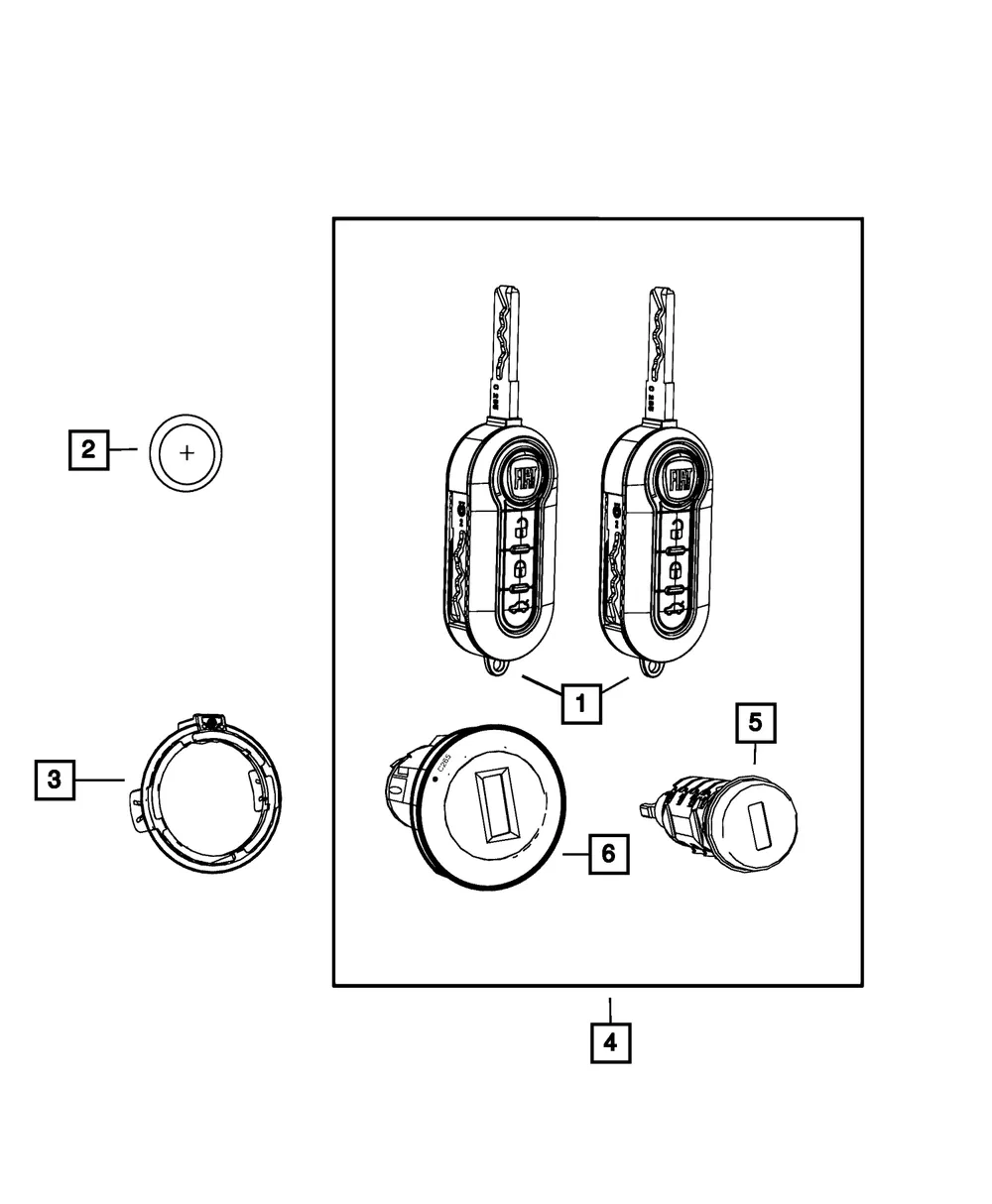 Lock Kit - Mopar (68091232ad)