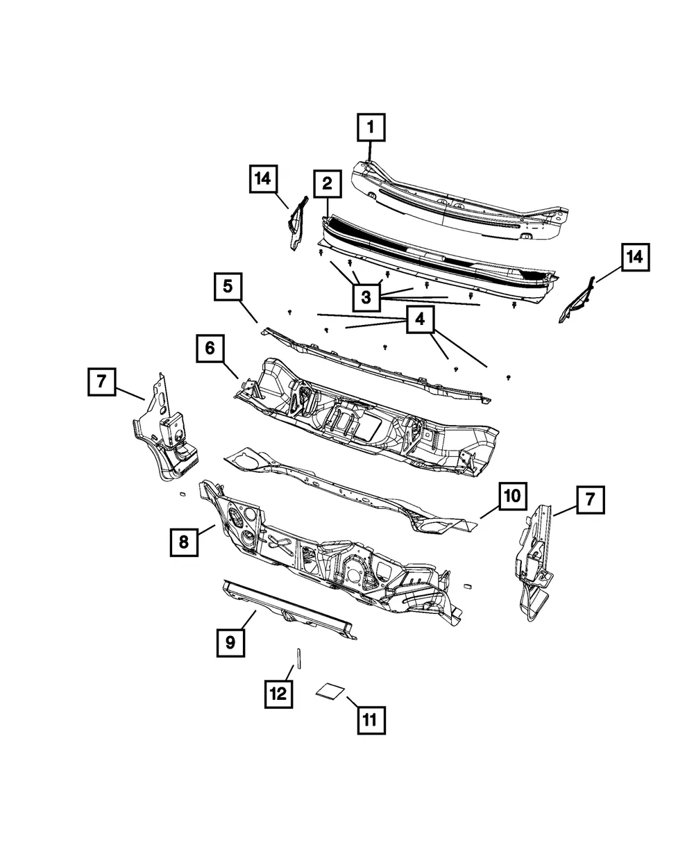 Plenum Panel - Mopar (68102559ad) - view 4
