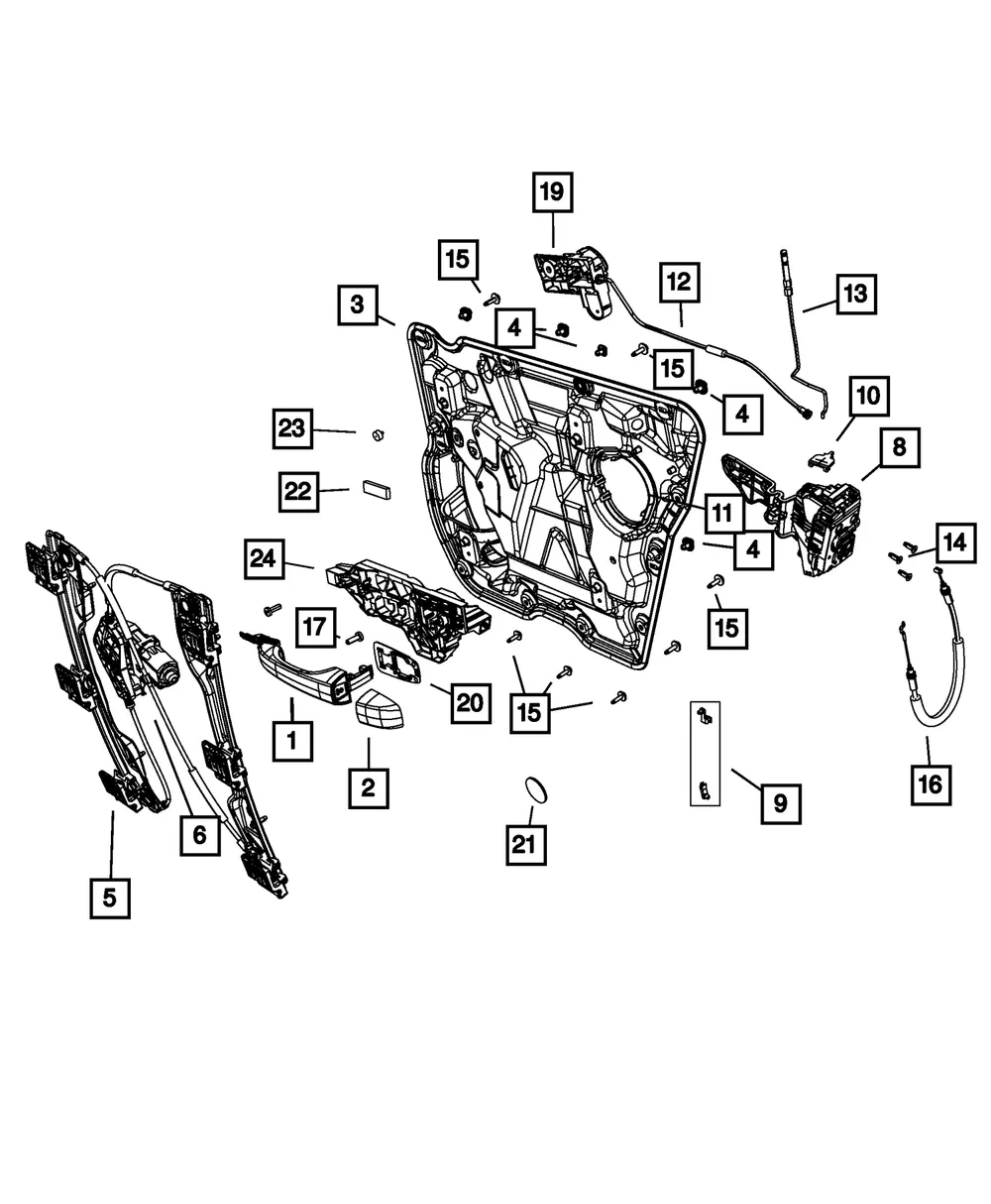 Lock Rod, Left - Mopar (68103389aa)
