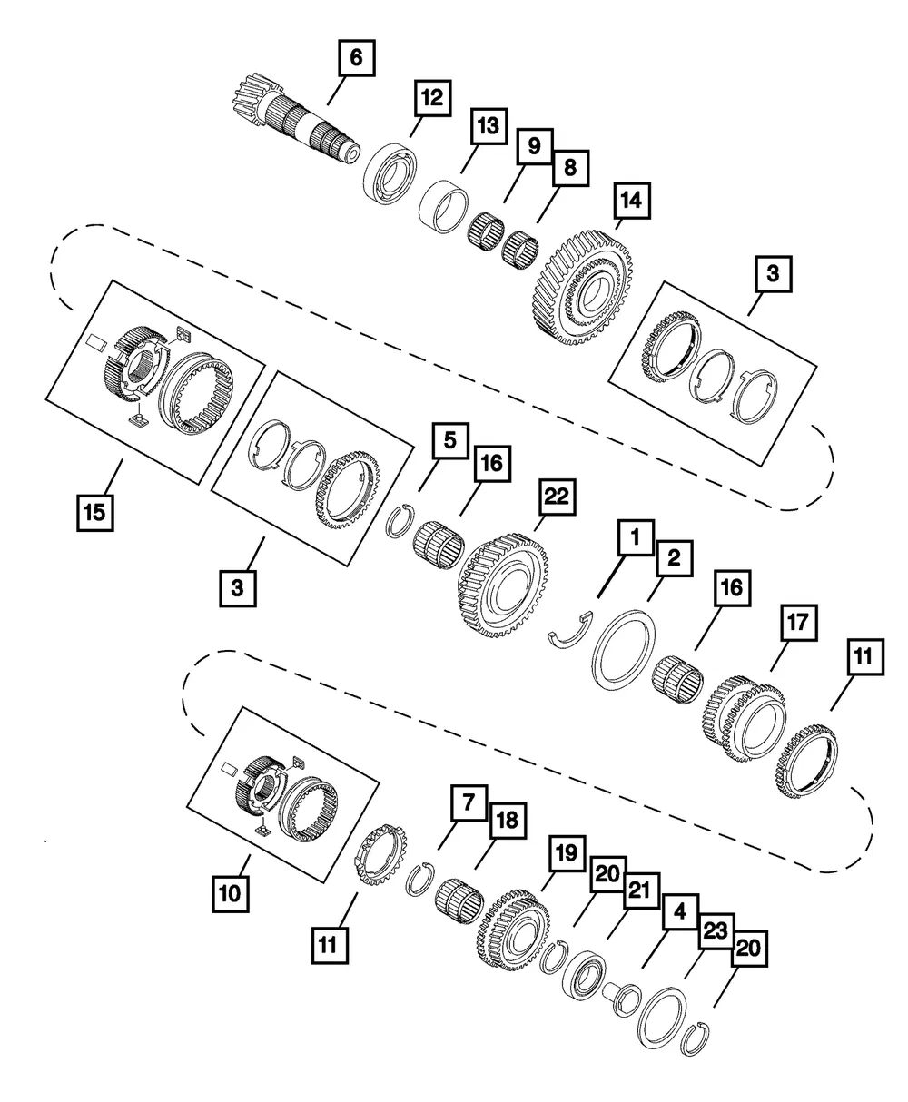 Counter-Shaft Bearing - Mopar (68132815aa)