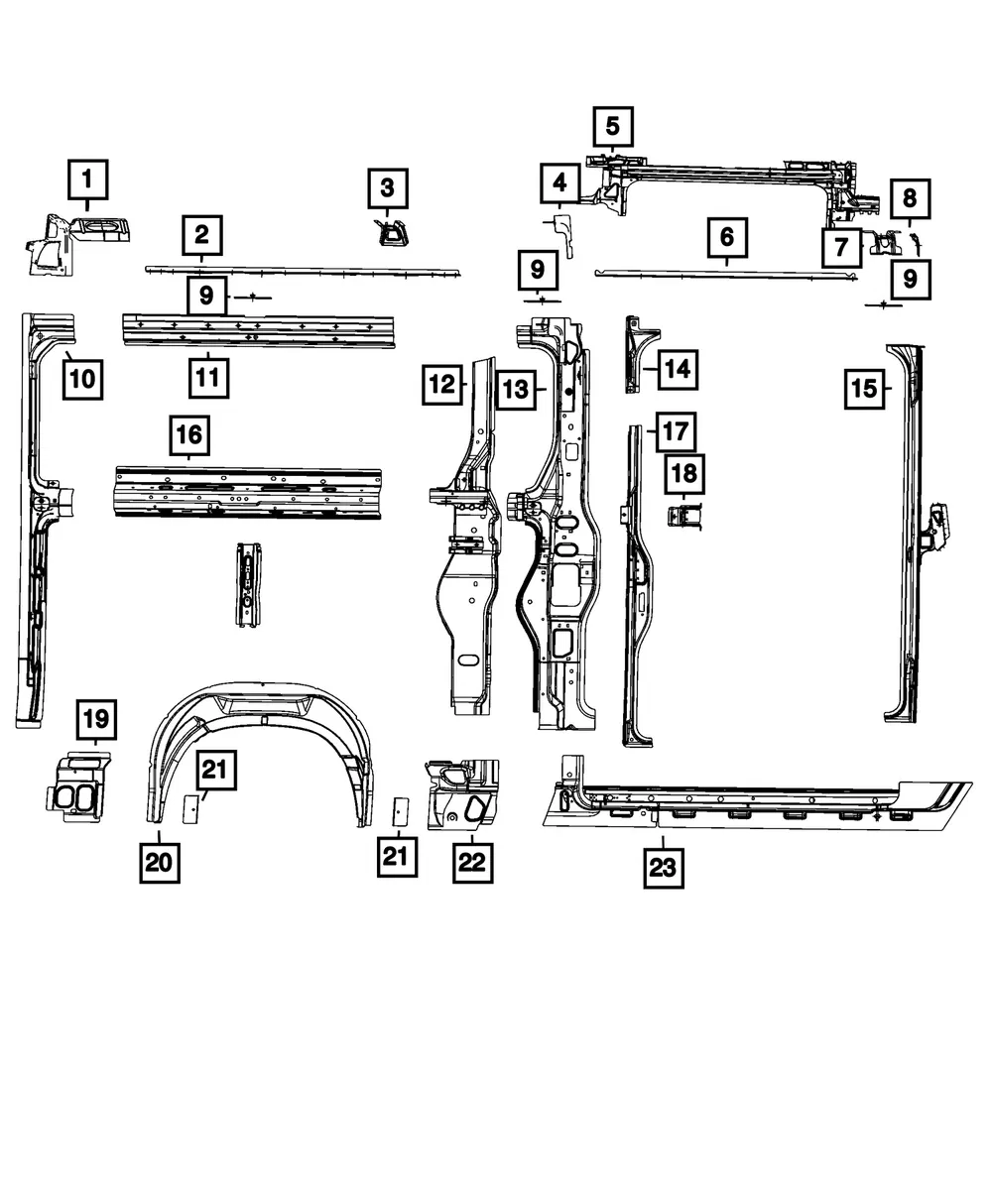 Upper Support - Passenger Side (RH) - Mopar (68134263AA)