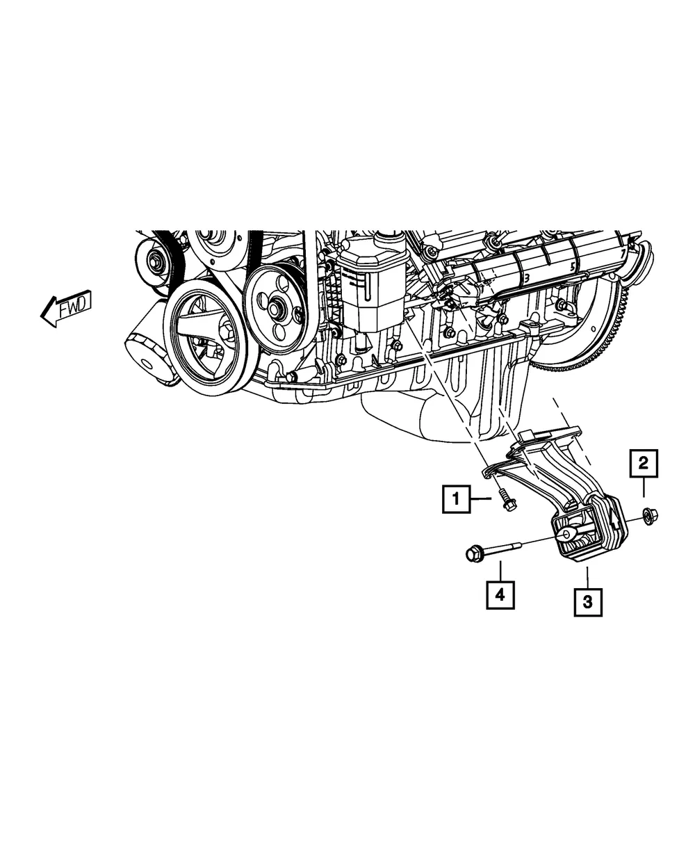 Motor Mount - Driver's Side (LH) - Mopar (68137448AA)
