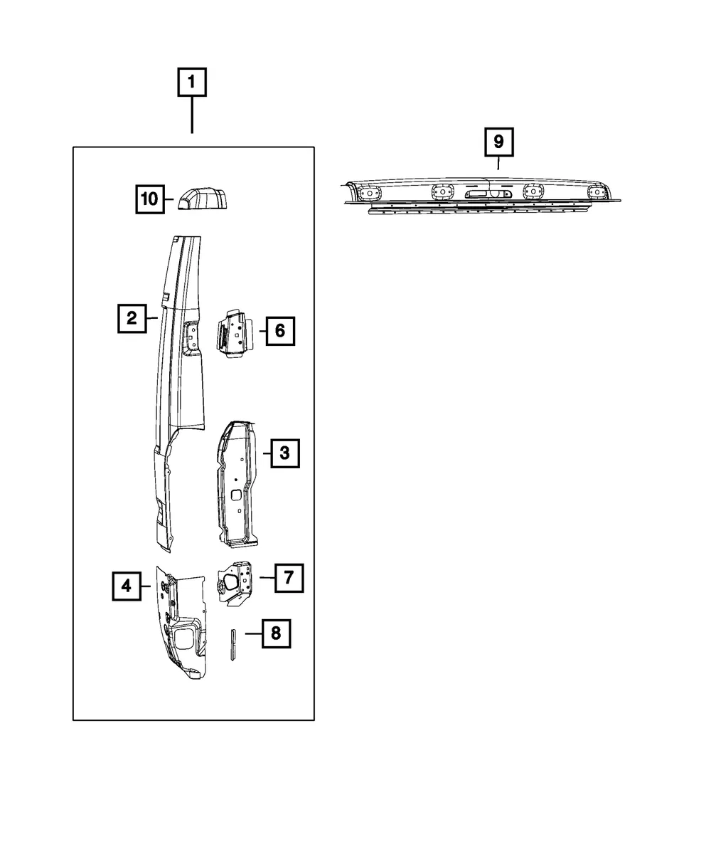 Rear Corner Panel, Right - Mopar (68167302aa)