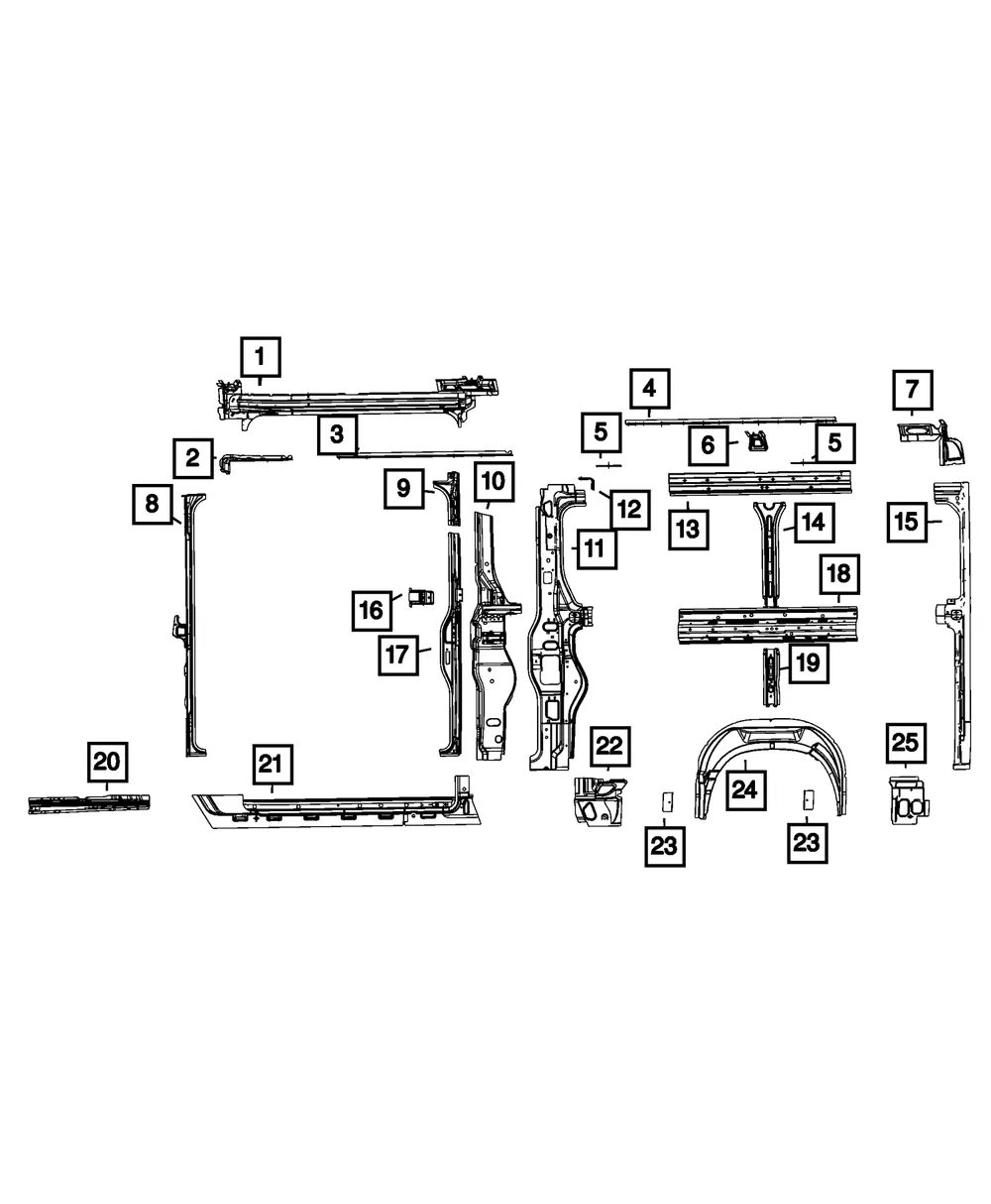 Side Panel Reinforcement - Mopar (68167487AA) - view 5
