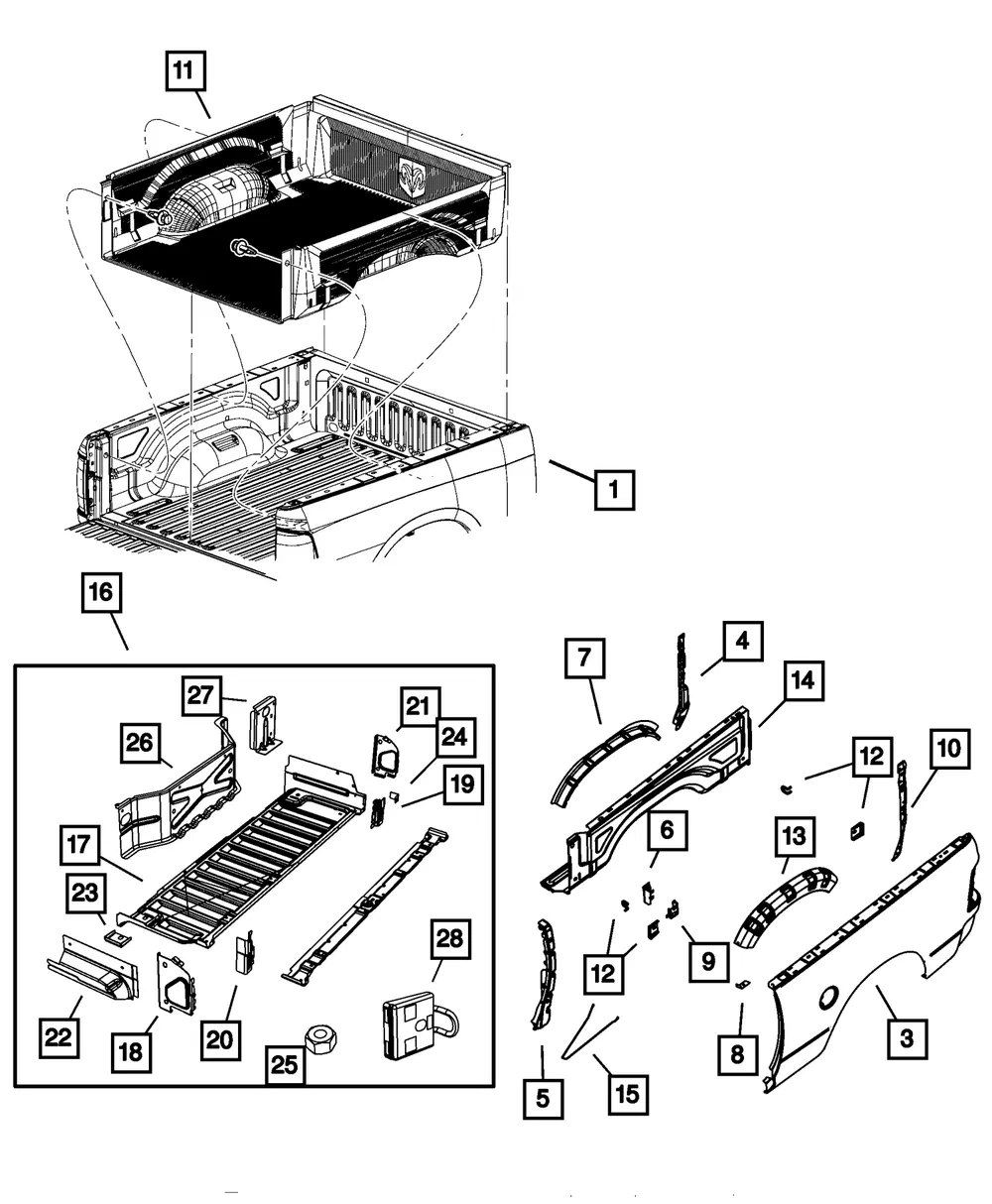 Box Side Outer Panel, Right - Mopar (68186044aa) - view 6