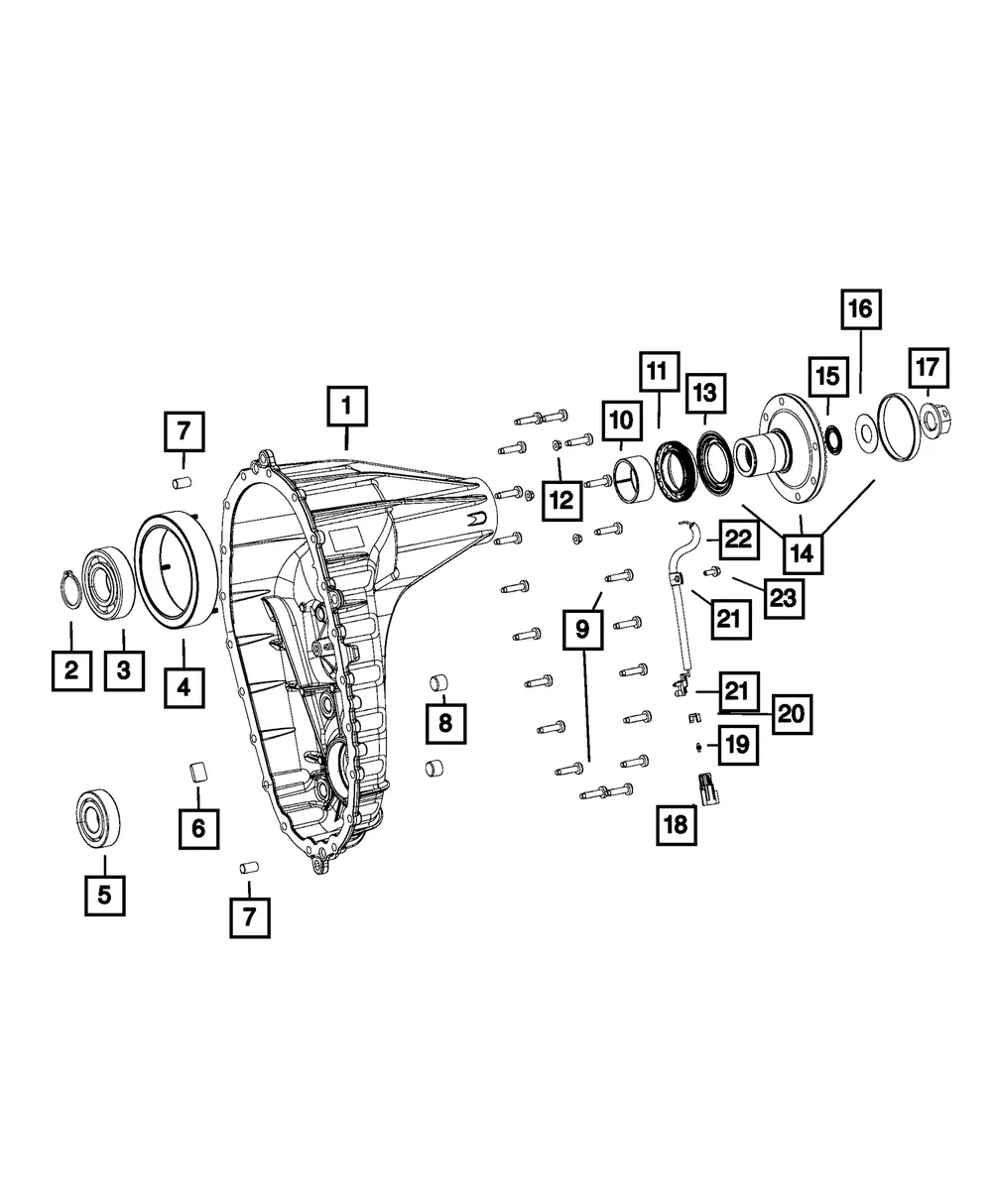 Rear Case Half - Mopar (68207379AC)