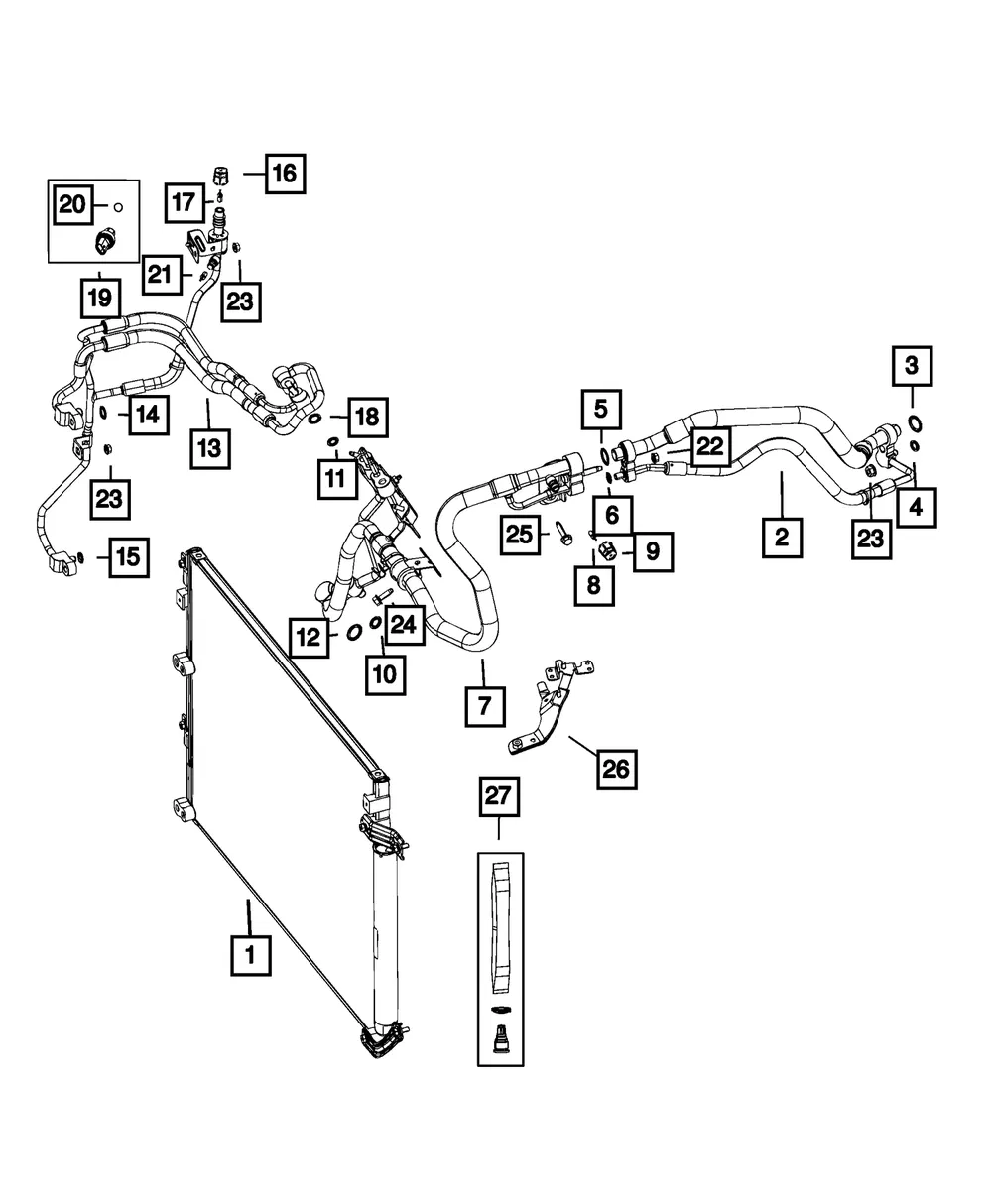 A/C Line Valve Core - Mopar (68231466AA) - view 3