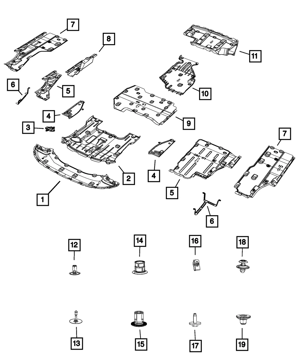 Shield Bracket, Left - Mopar (68244841AA) - view 5