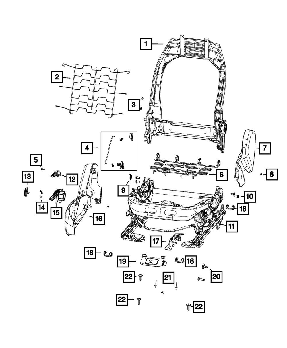 Support Lumbar - Mopar (68248277ab)