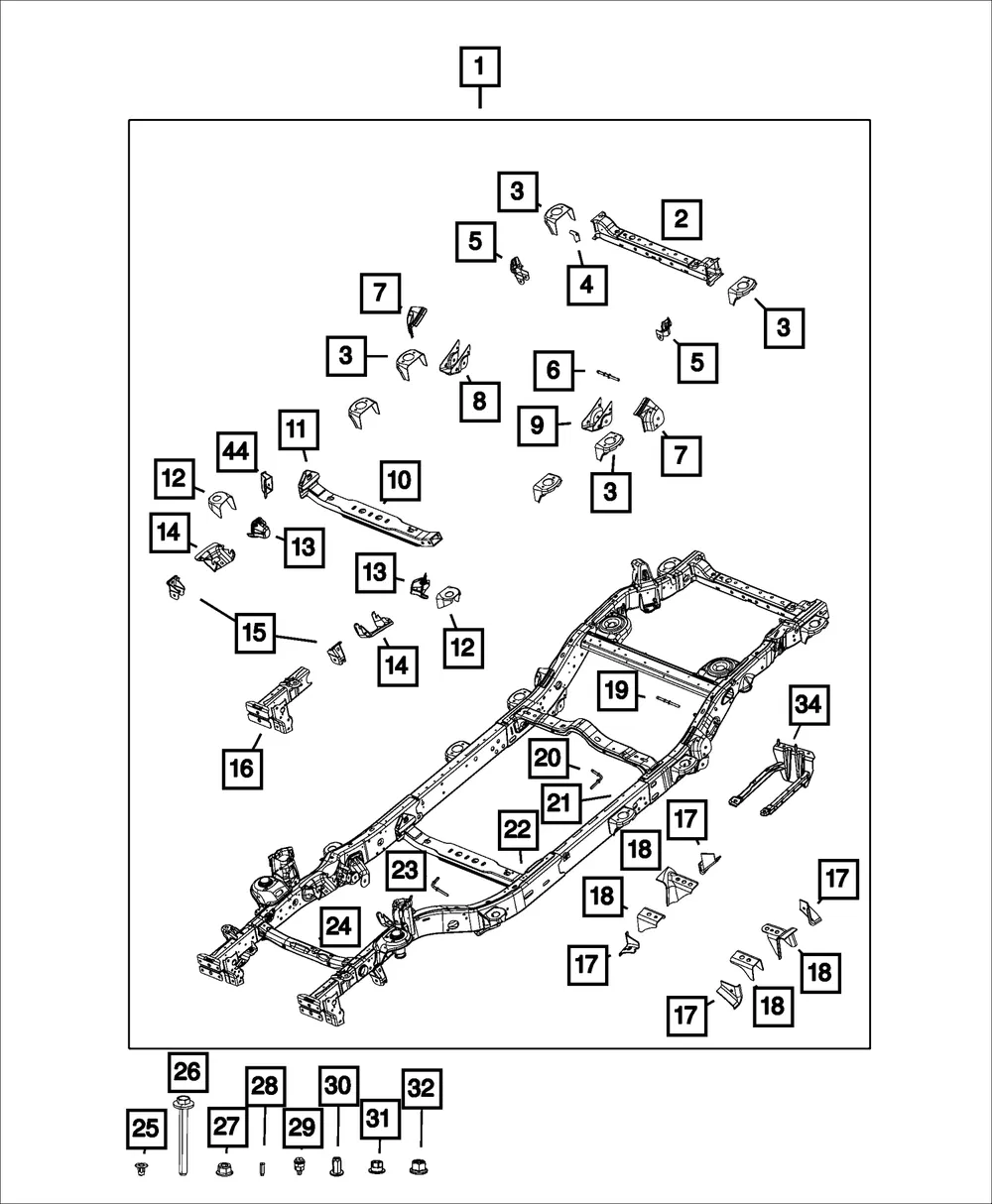 Bracket - Passenger Side (RH) - Mopar (68257582AA)