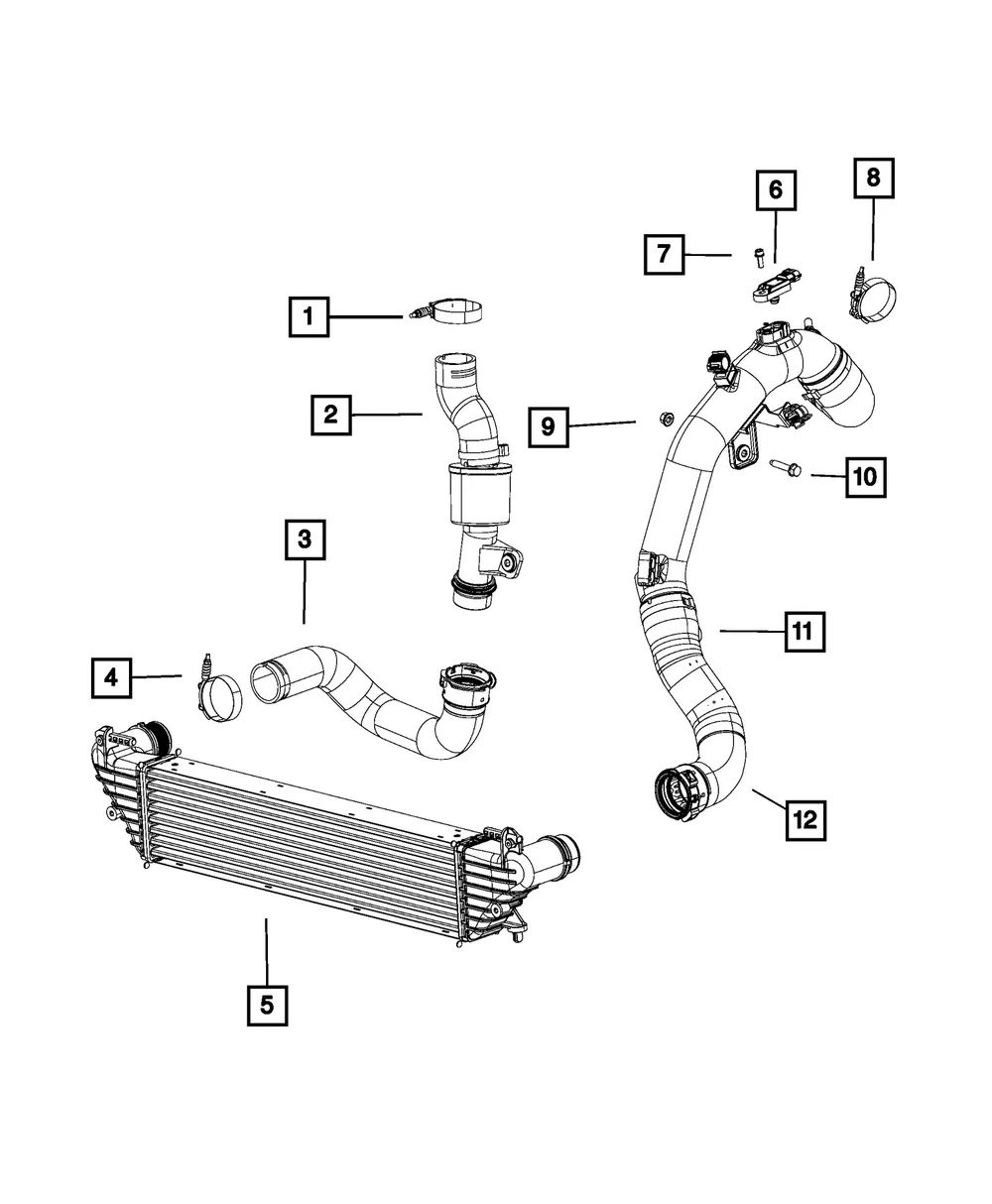 Charge Air Cooler Hose - Mopar (68266472aa)