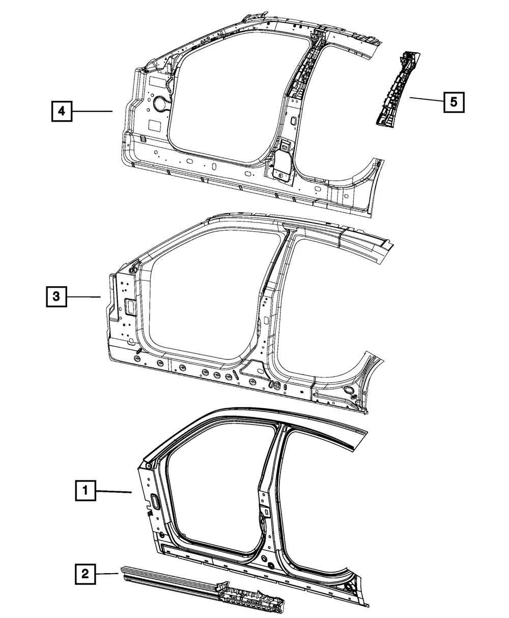 Body Side Aperture Front Reinforcement, Left - Mopar (68266963al)