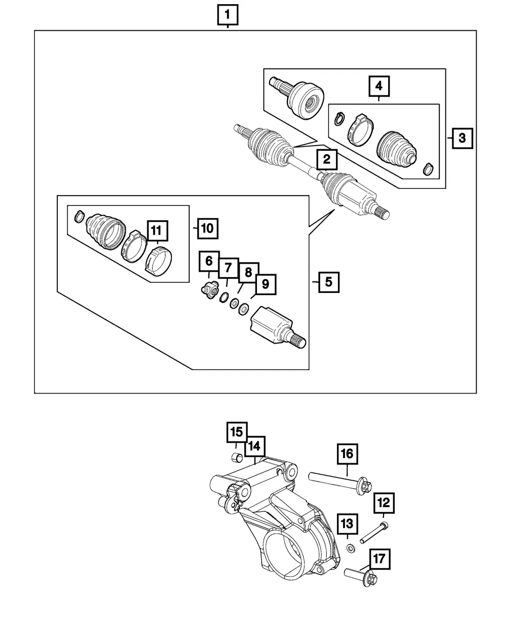 Outer Cv Joint - Mopar (68275070aa)