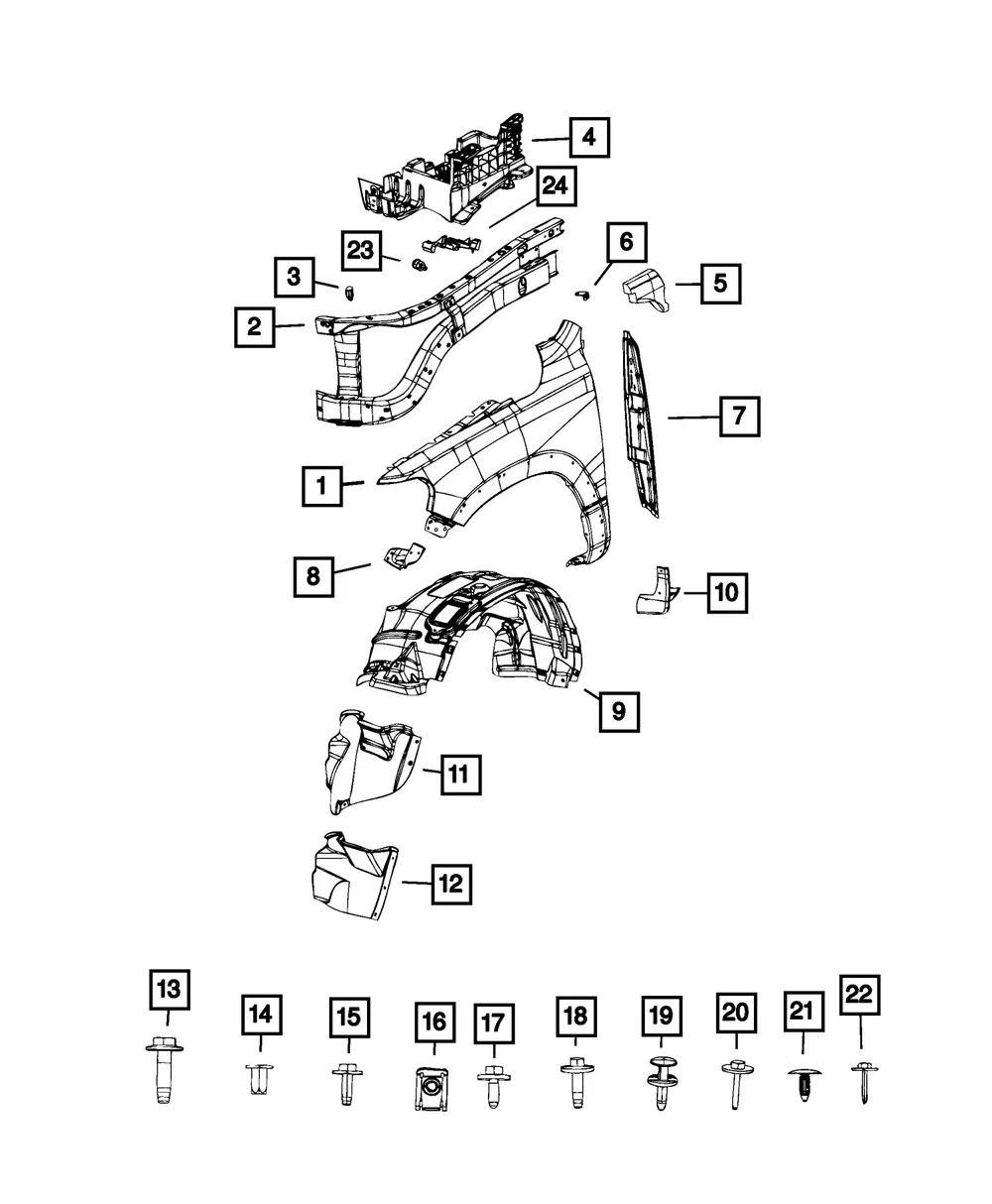Wheelhouse Shield, Left - Mopar (68275907ab) - view 6