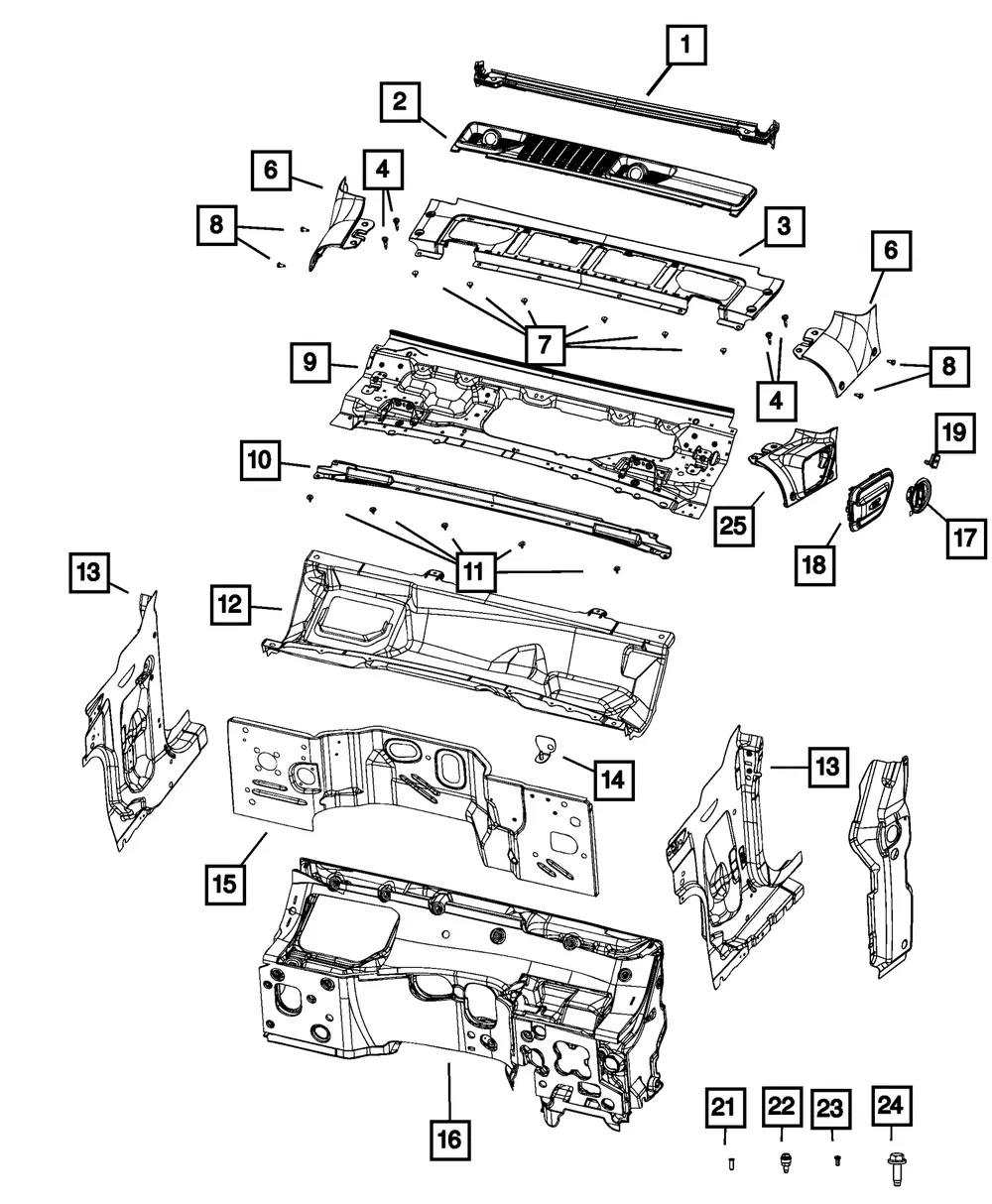 Plenum Panel - Mopar (68298670ab)
