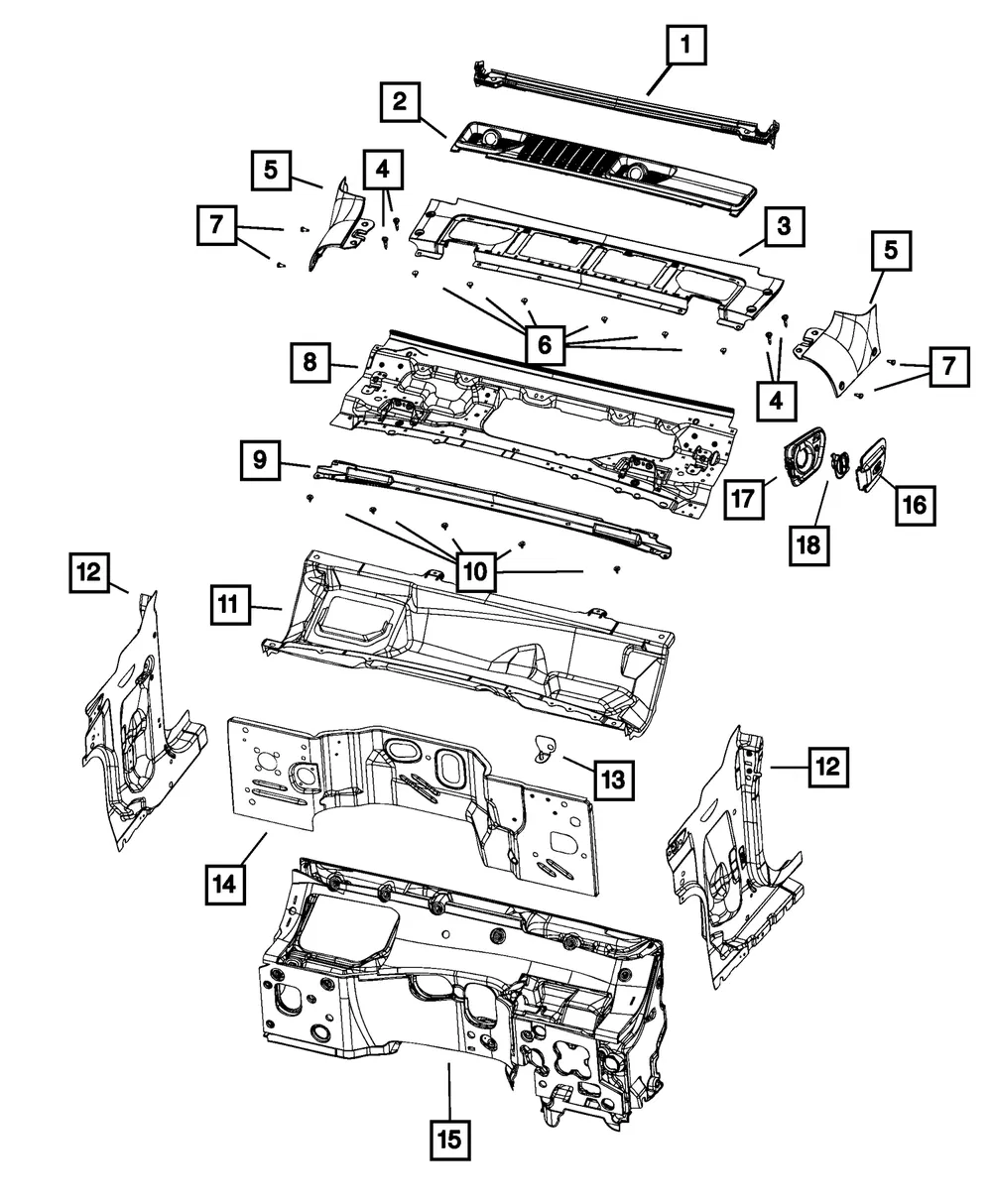 Plenum Panel - Mopar (68298671ac)