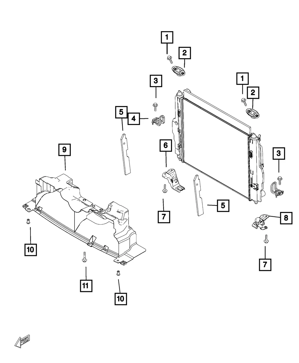 Lower Bracket - Passenger Side (RH) - Fiat (68313851aa)