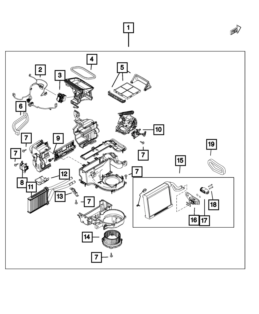 Plenum Air Seal - Mopar (68314270aa)