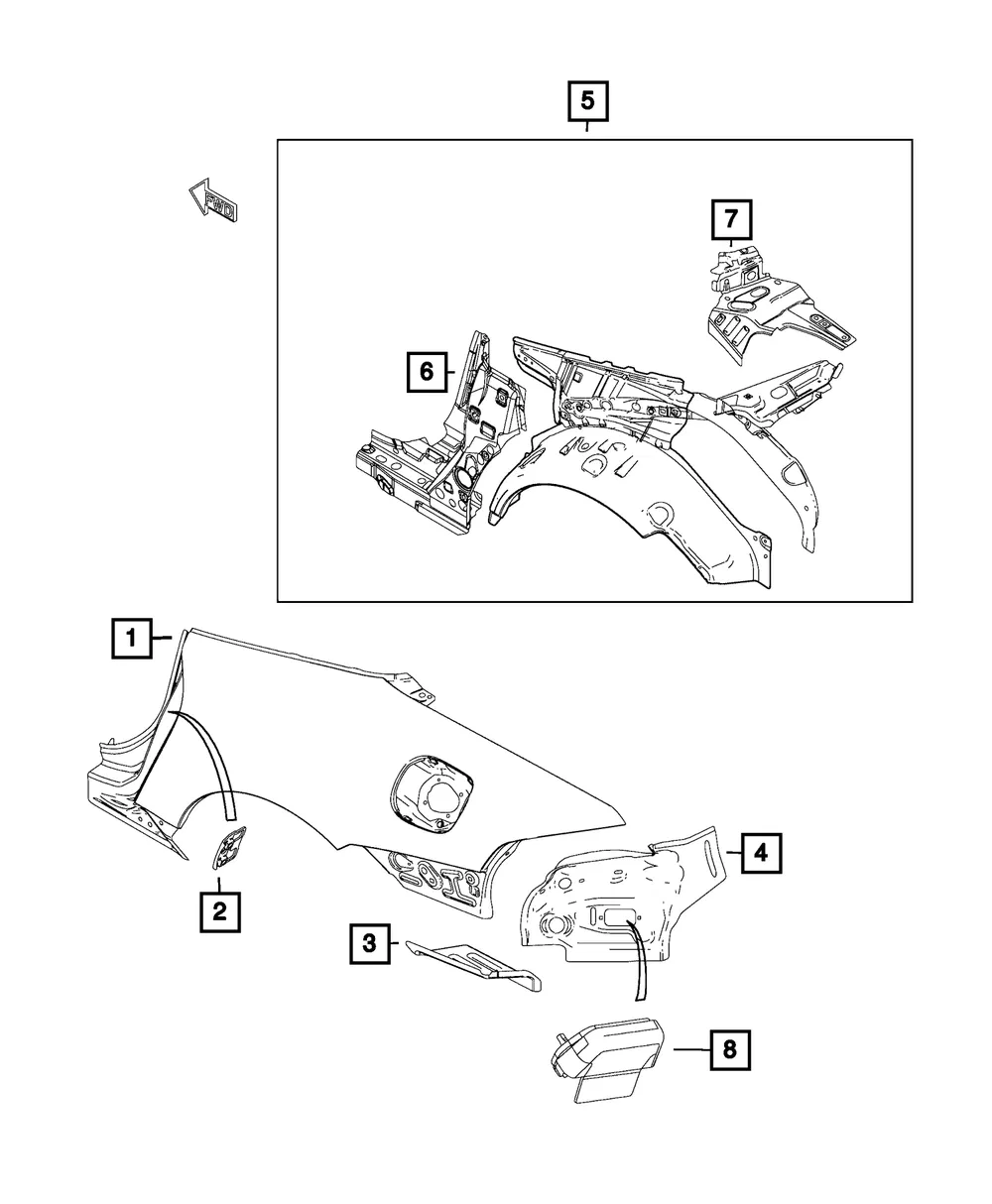 Rear Panel - Passenger Side (RH) - Fiat (68314529aa) - view 4