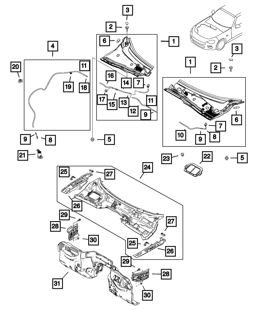 Hex Head Screw - Mopar (68314558AA)