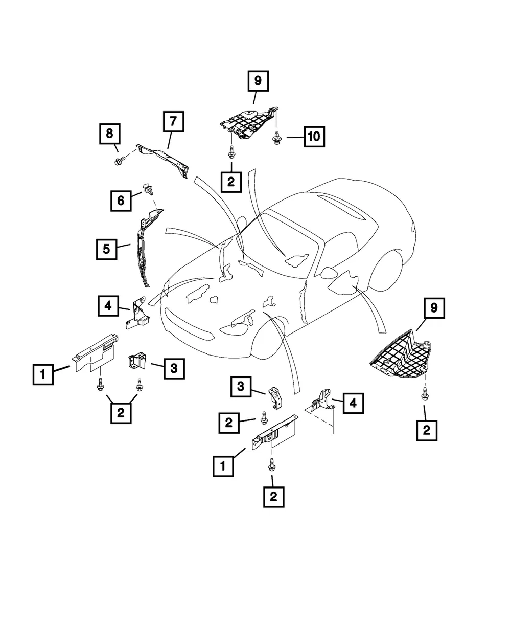 Torque Box Shield, Left - Mopar (68315331AA) - view 5