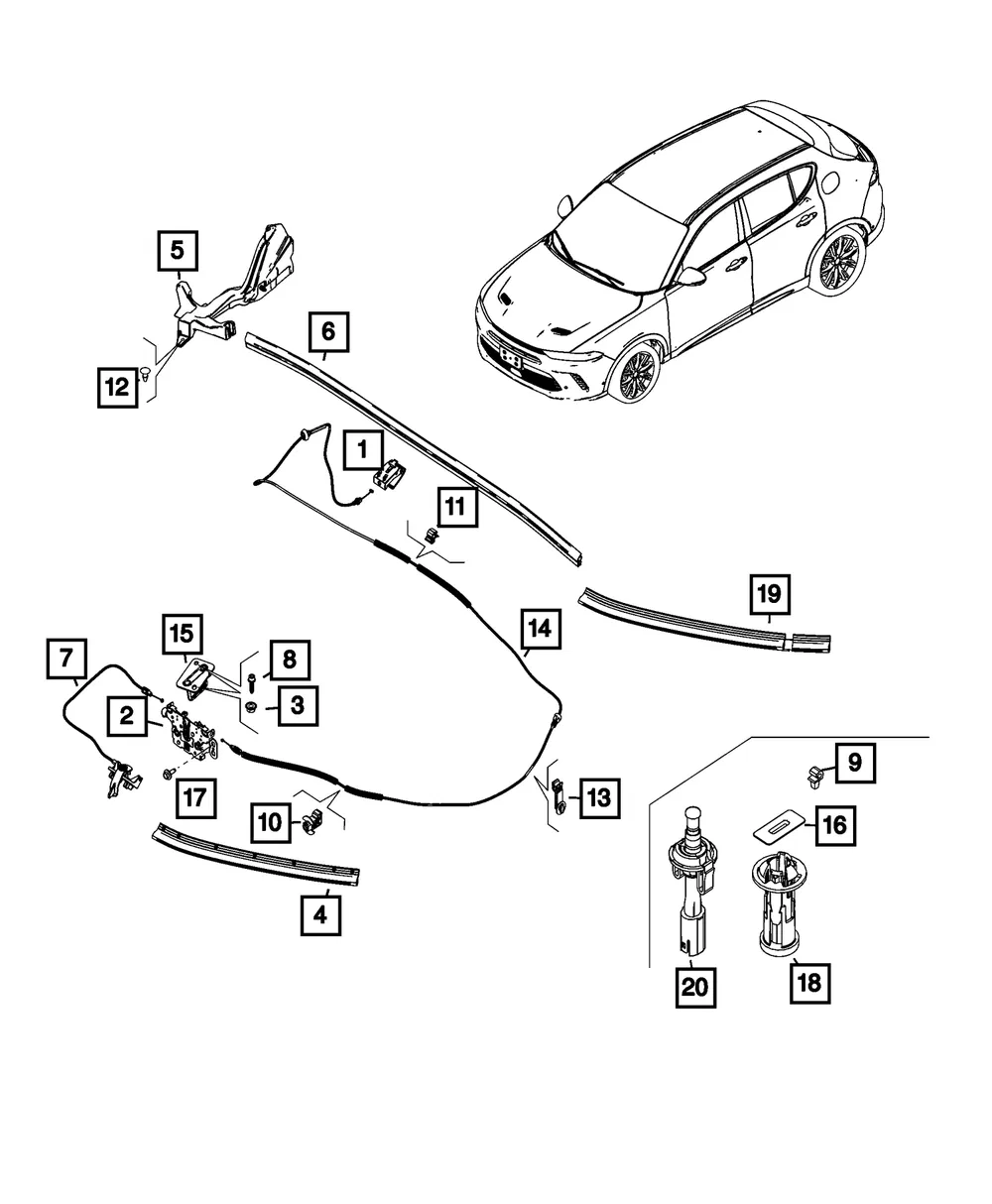 Cable Retainer - Mopar (68320199AA) - view 5