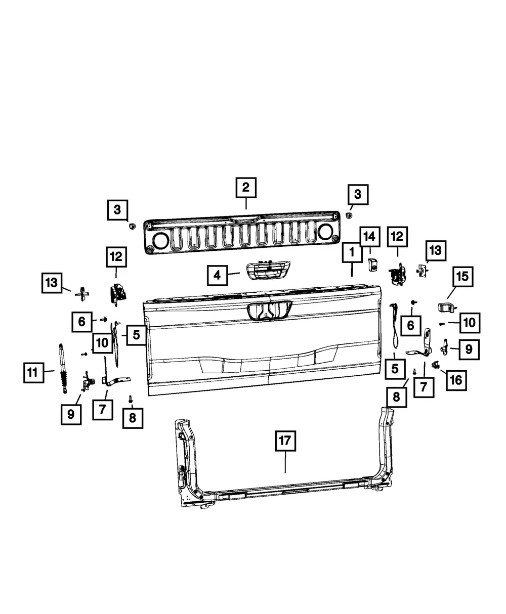 Tailgate Support - Mopar (68328821AB) - view 2