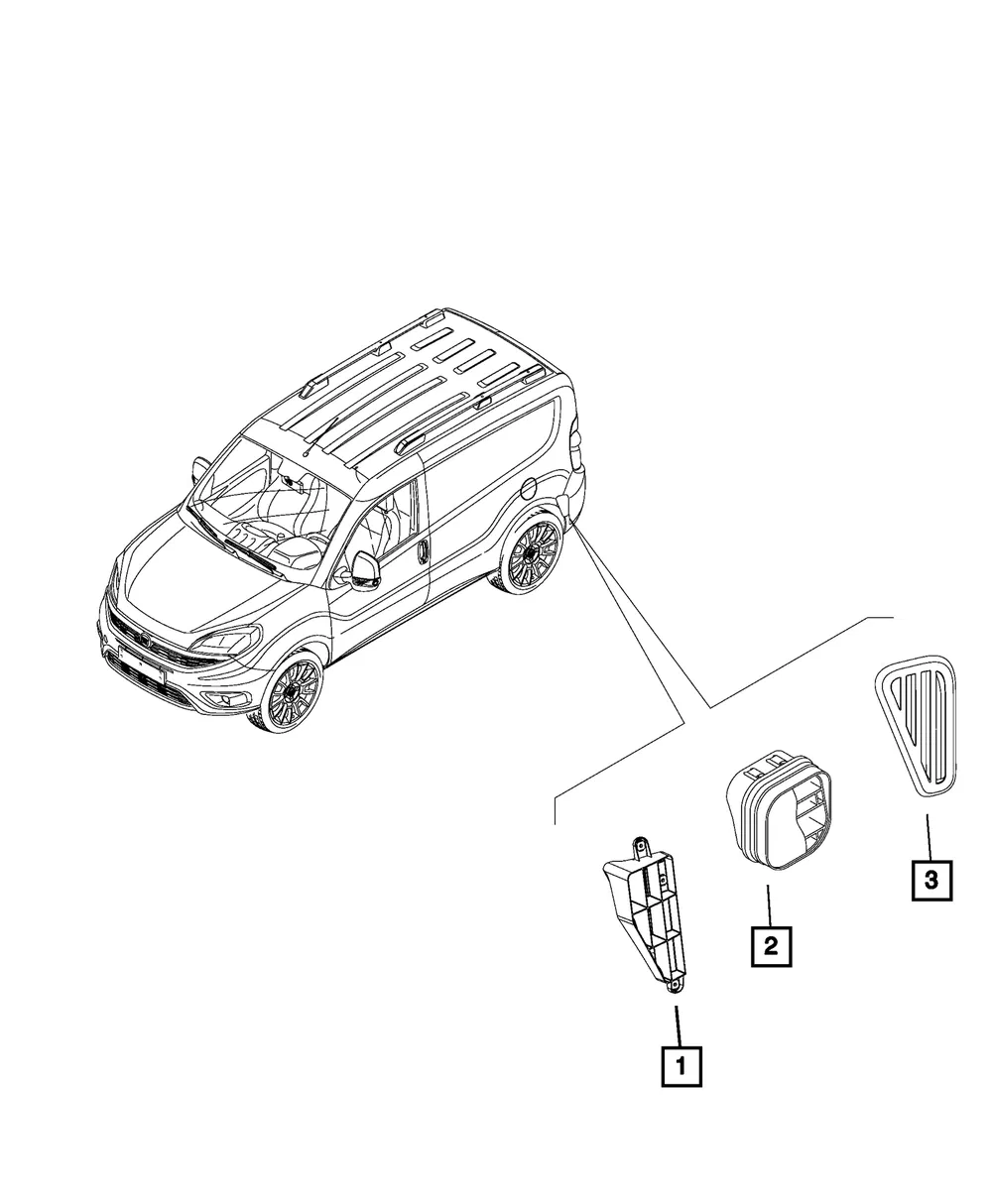 Exhauster Bezel, Right - Mopar (68338409aa)