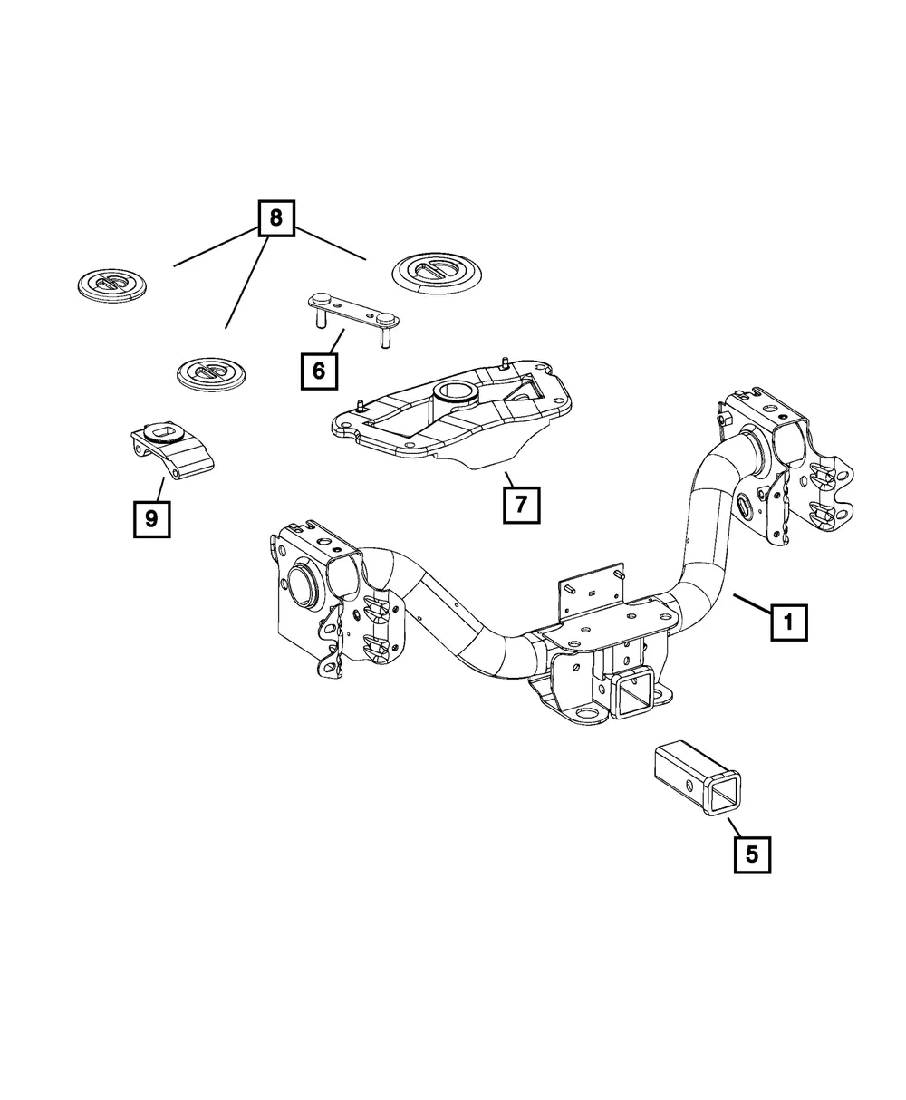 Tie Down Bracket, Front - Mopar (68349563AB) - view 4