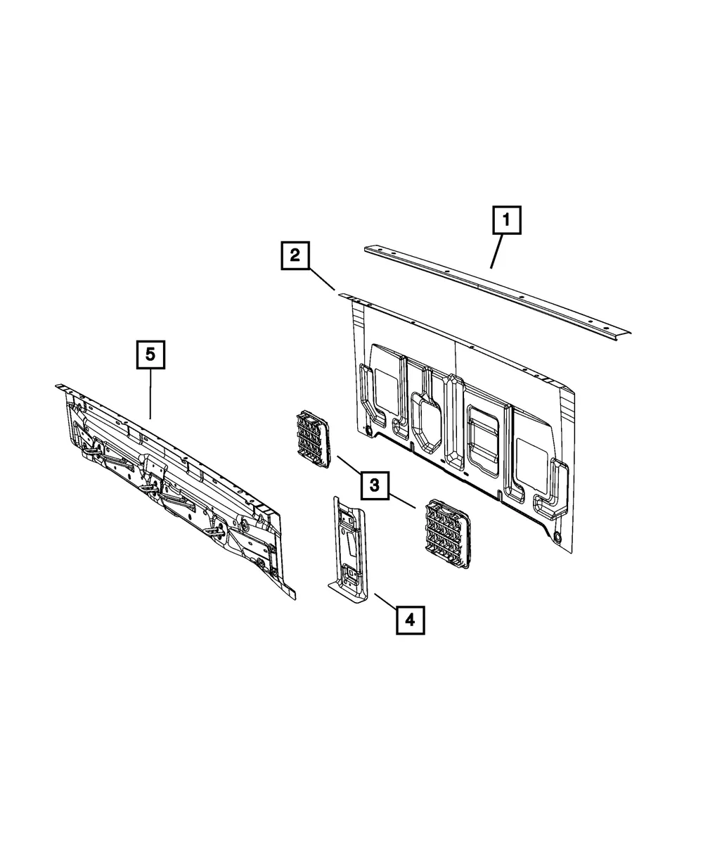 Cab Back Reinforcement - Mopar (68352989AE)