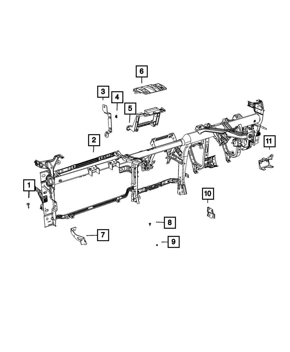 Radio Bracket - Mopar (68358470aa) - view 3