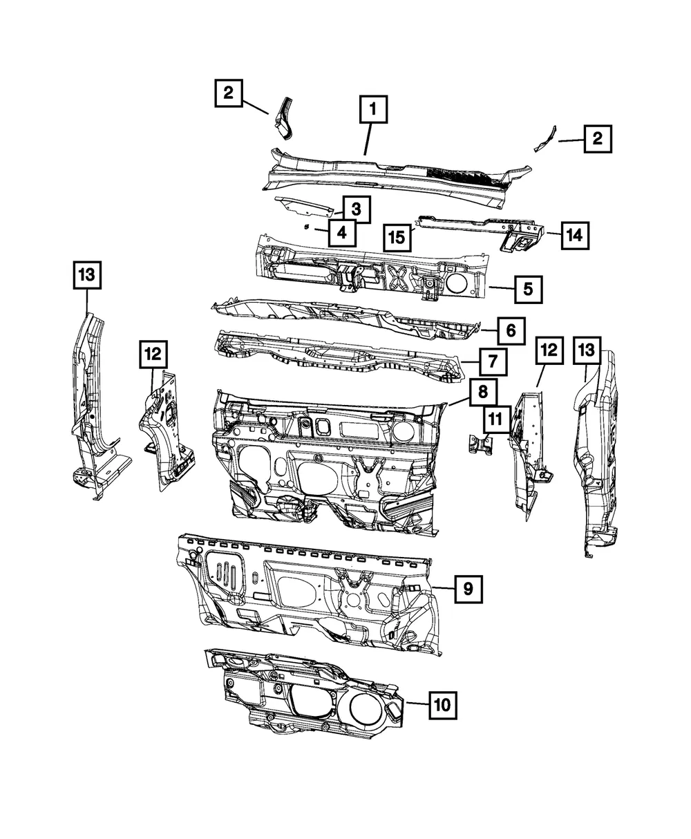 Plenum Panel - Mopar (68369885aa)