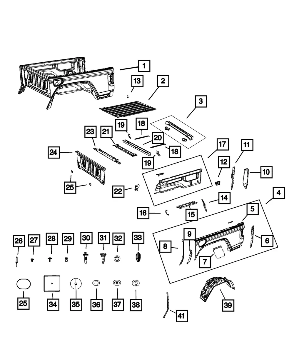 Box Side Outer Panel, Right - Mopar (68371606AF)