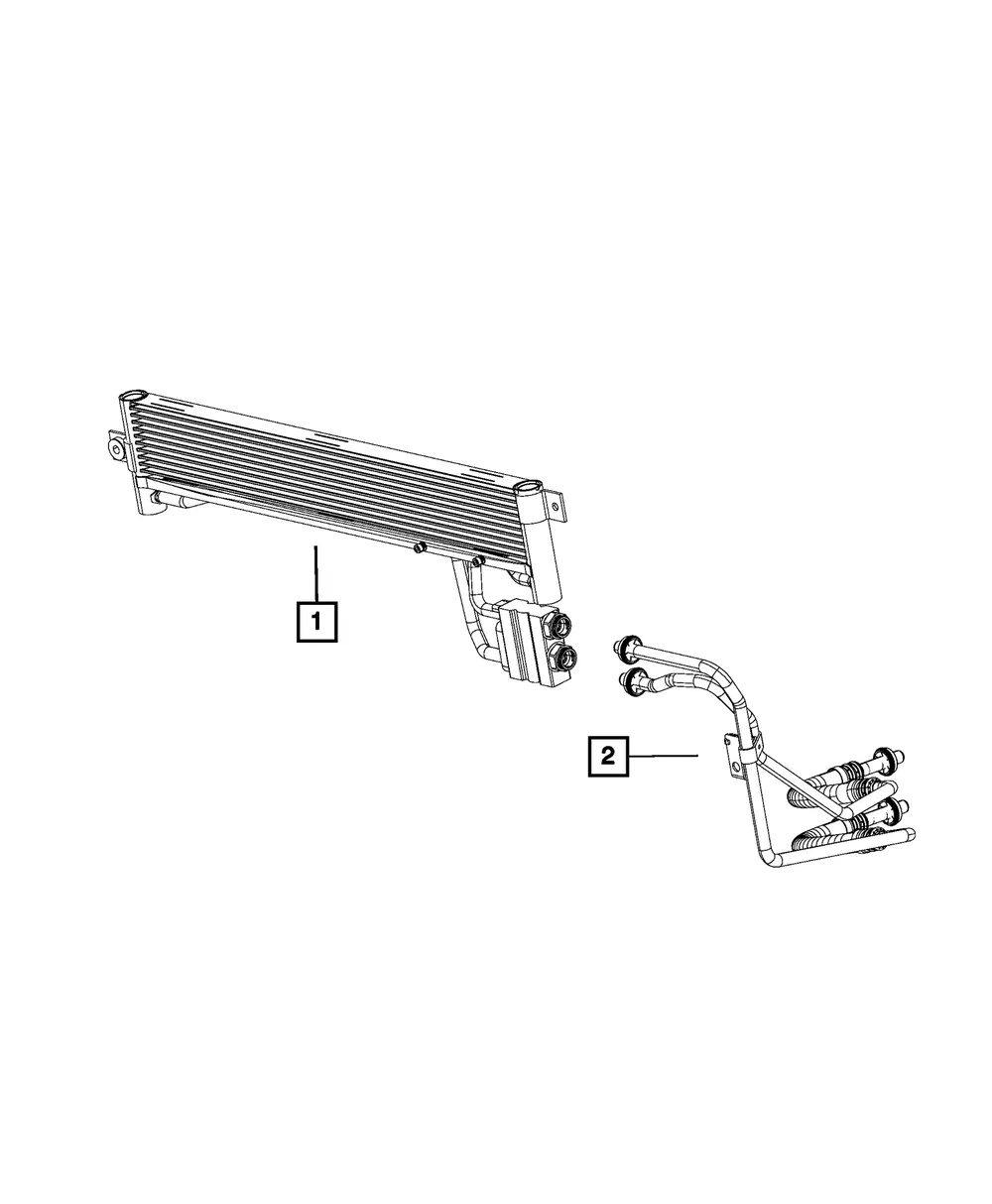 Oil Cooler Pressure And Return Hose And Tube - Mopar (68399017aa)