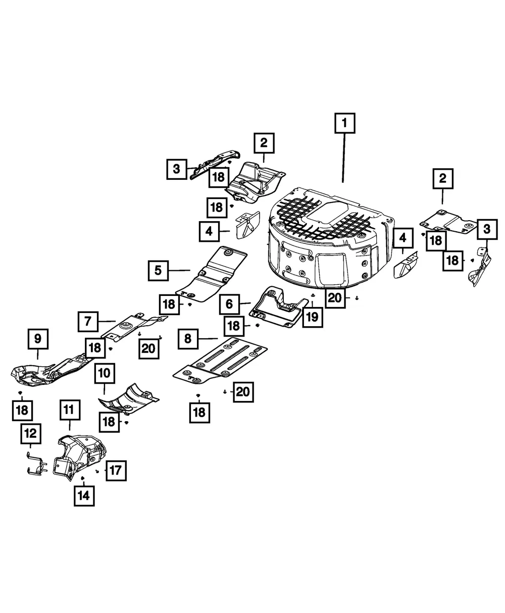 Heat Shield - Mopar (68422064aa)