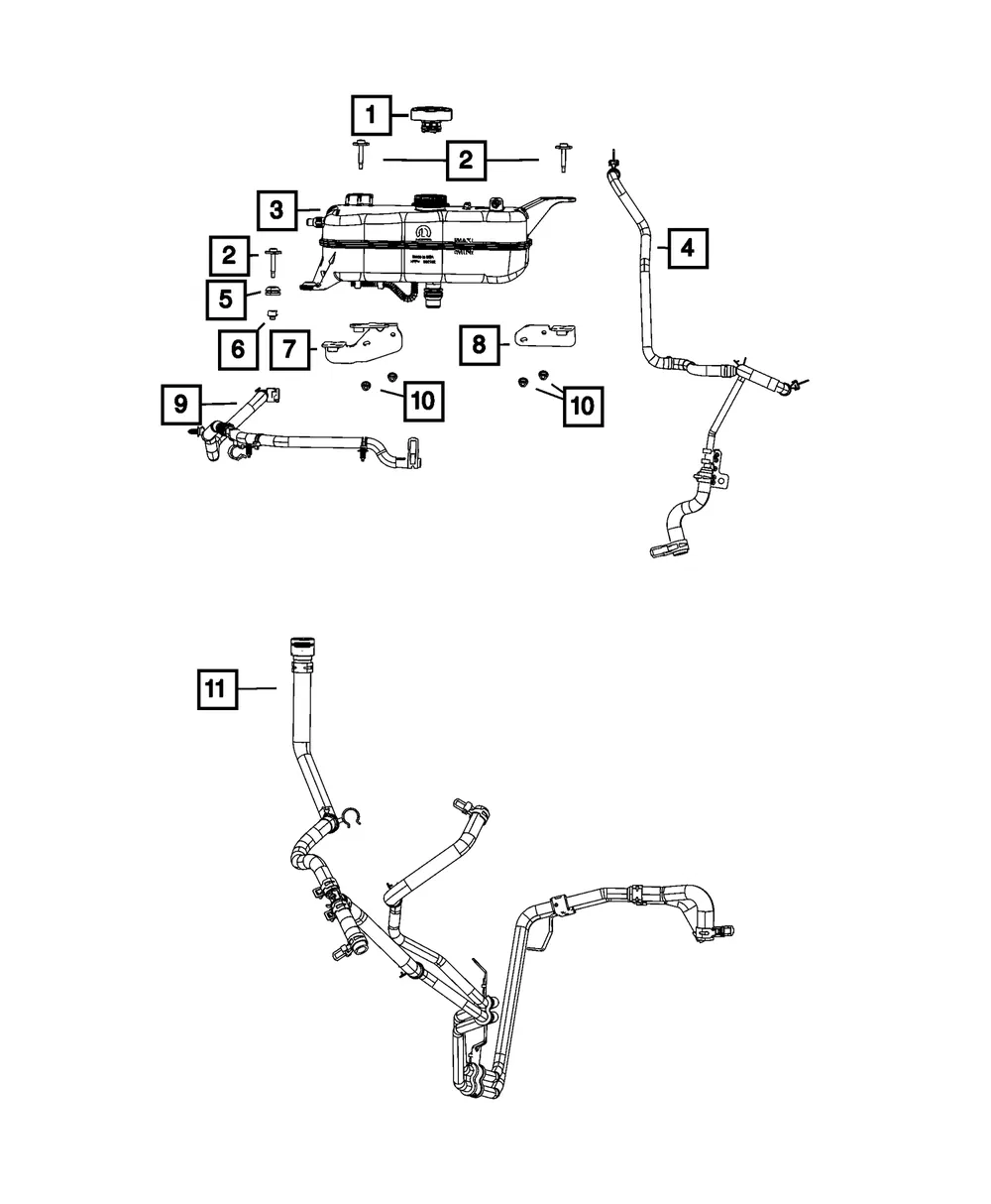 Coolant Hose And Tube - Mopar (68425474aa)