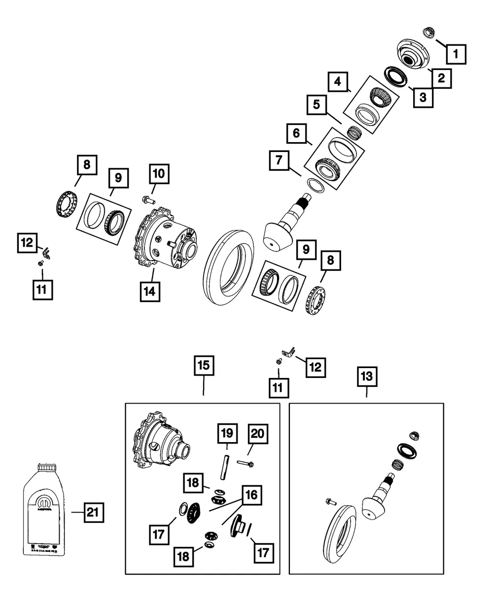 Ring And Pinion Gear Kit - Mopar (68428690aa)