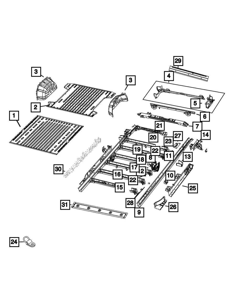 Floor Pan Cross-Member - Mopar (68429961aa)