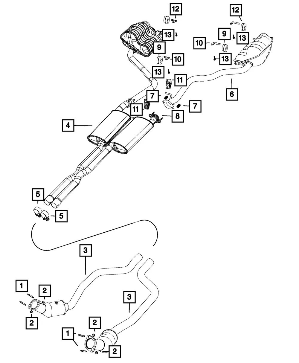 Front Pipe And Converter, Right - Mopar (68431978aa) - view 3