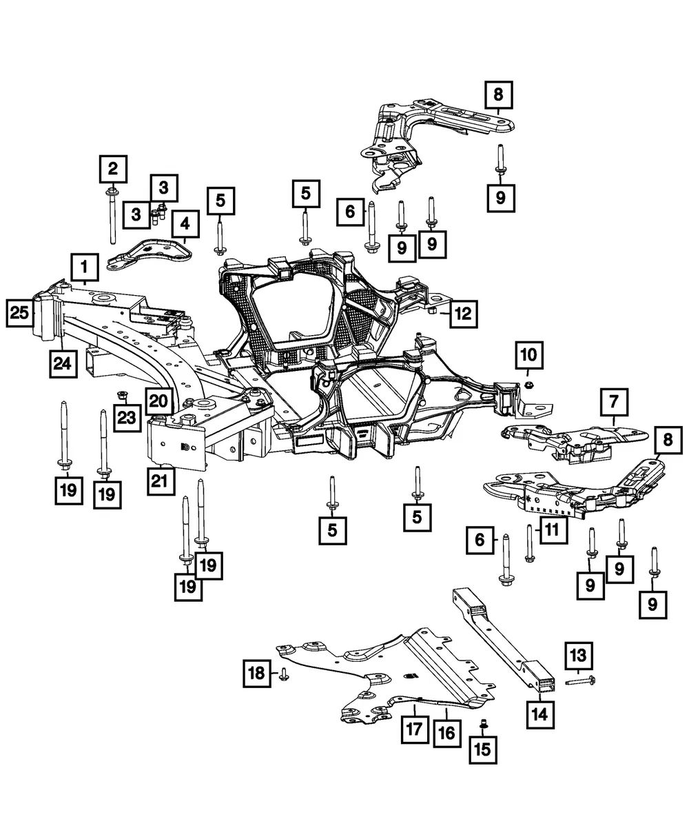 Front Cross-Member Brace - Mopar (68456172AC)