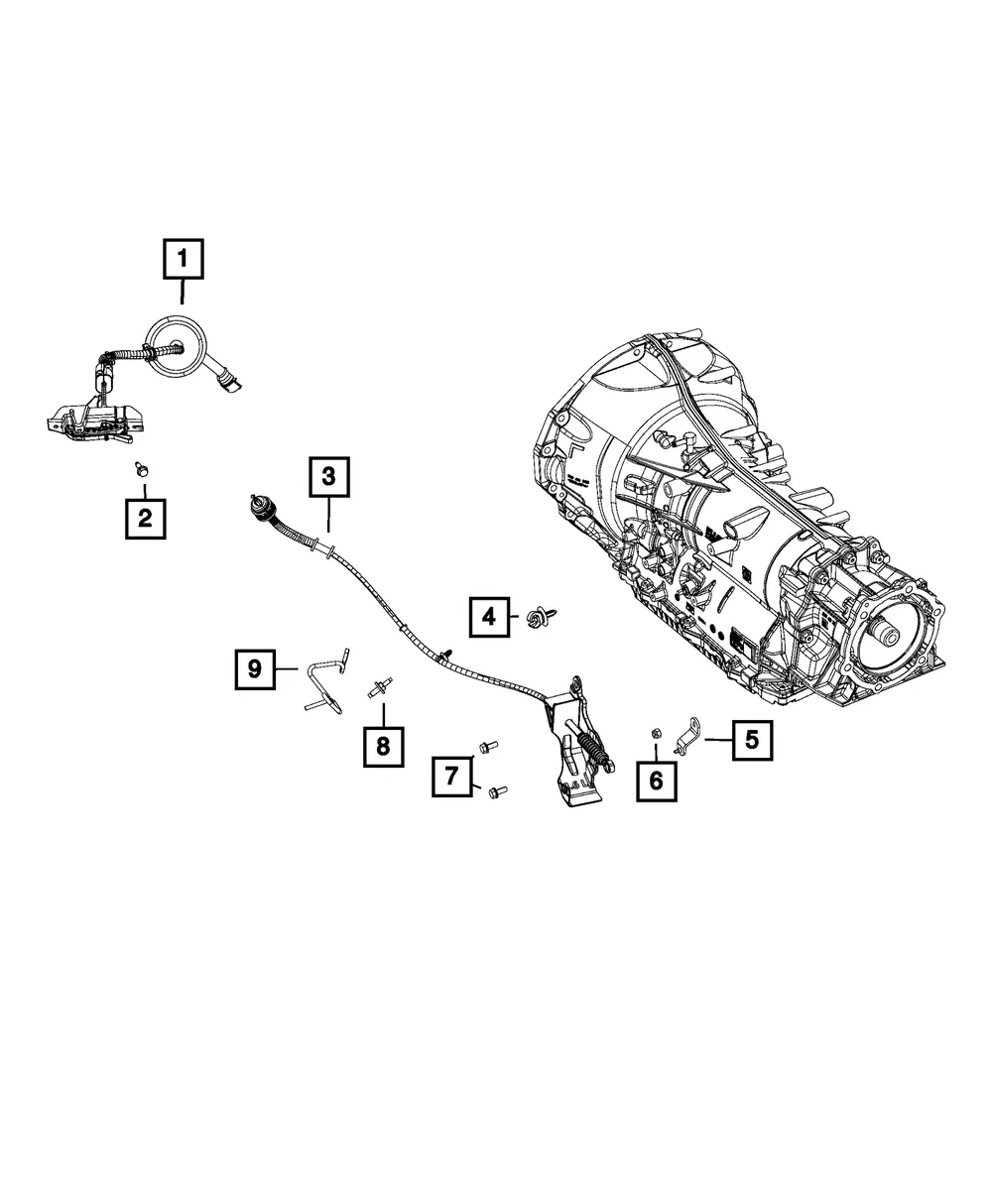 Gearshift Control Cable - Mopar (68507309aa) - view 3