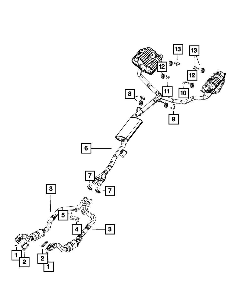 Front Pipe And Converter, Right - Mopar (68520384aa)