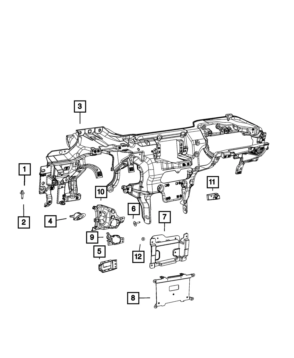 Radio Bracket - Mopar (68530366aa)