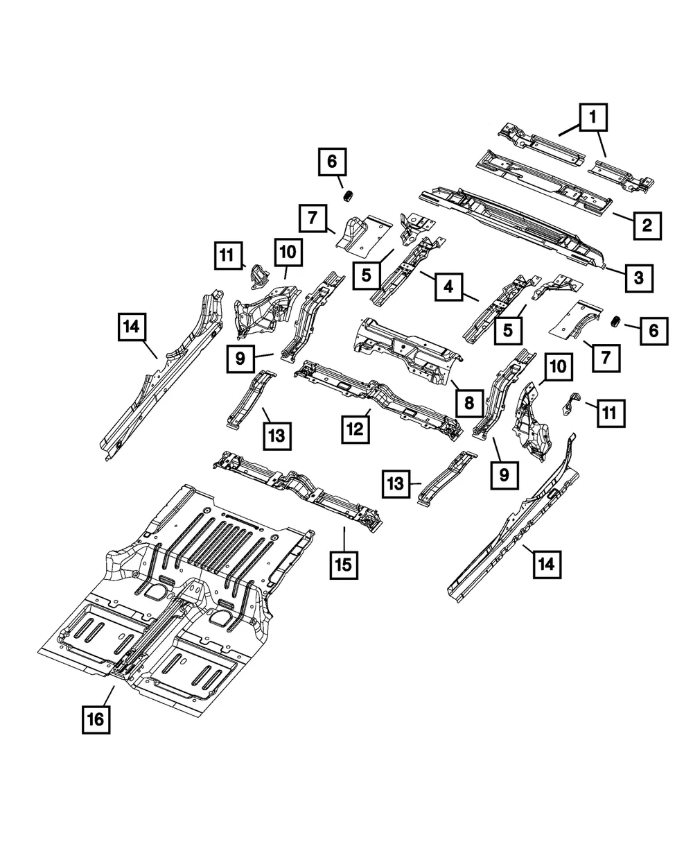 Floor Pan Cross-Member - Mopar (68535408aa) - view 6