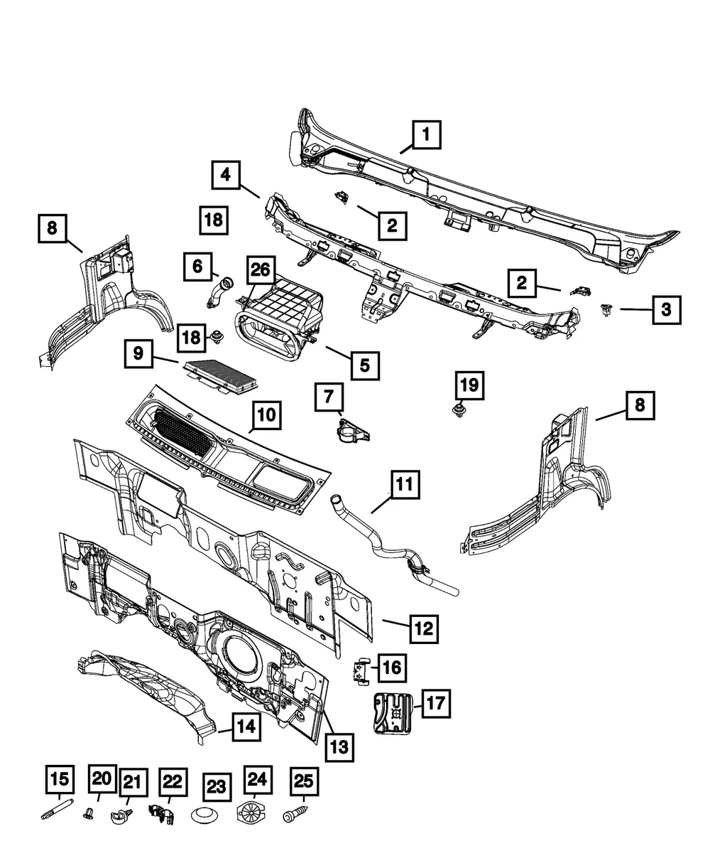 Drain Tube, Left - Mopar (68549210AA)