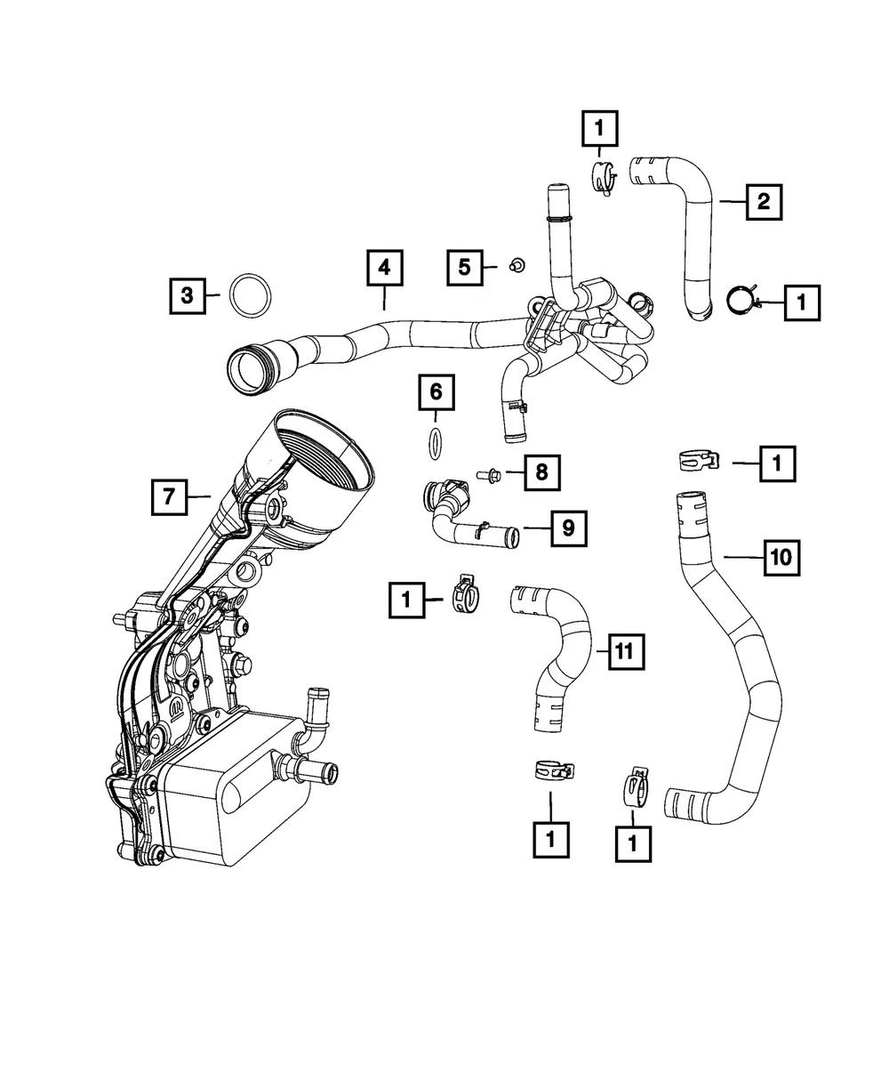 Coolant Inlet Tube - Mopar (68571577aa)